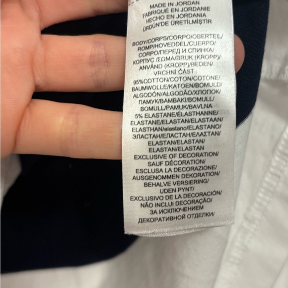 Ralph Lauren Navy and White Striped Tee - Picture 4 of 5